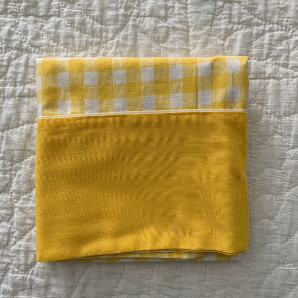 jcpenney Bedding Vintage Standard Pillow Case Yellowgold Gingham